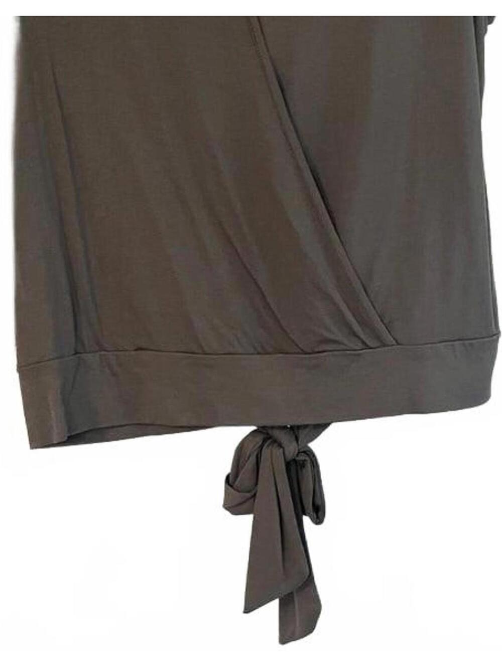 NWT Buckle Willow & Root Women’s Dusty Olive Tulip Knit VNeck Back Tie Top - Picture 6 of 8
